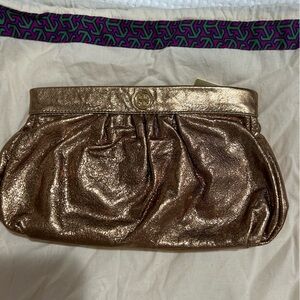 Tory Burch Clutch Bronze Metallic EUC